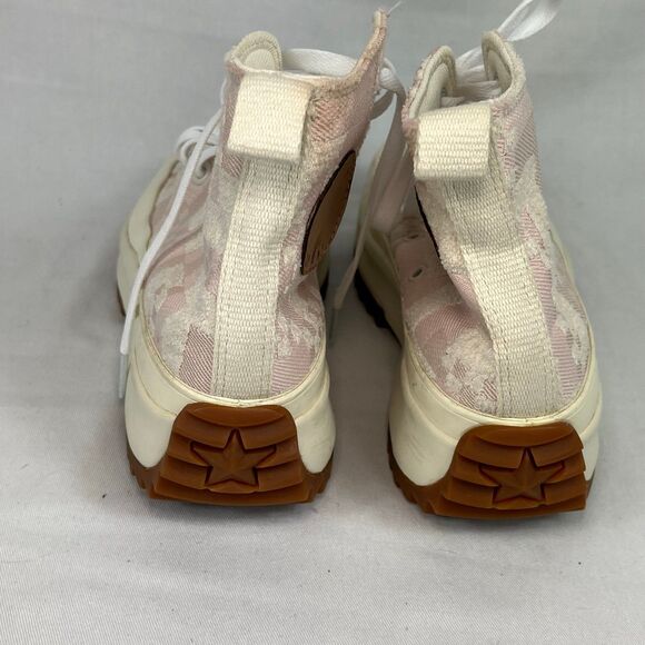Converse Run Star Hike High Top Pink Cream Woven Women’s Size 5.5 / Men’s 8 - Picture 3 of 7